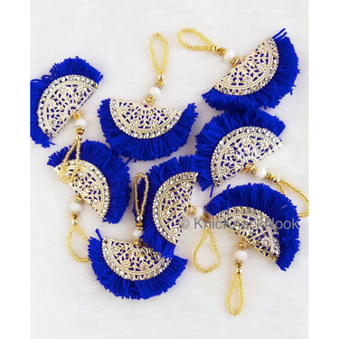 Fan Tassels With Silver and Gold Filigree Embellishments, Wool Tassels, Embellishments